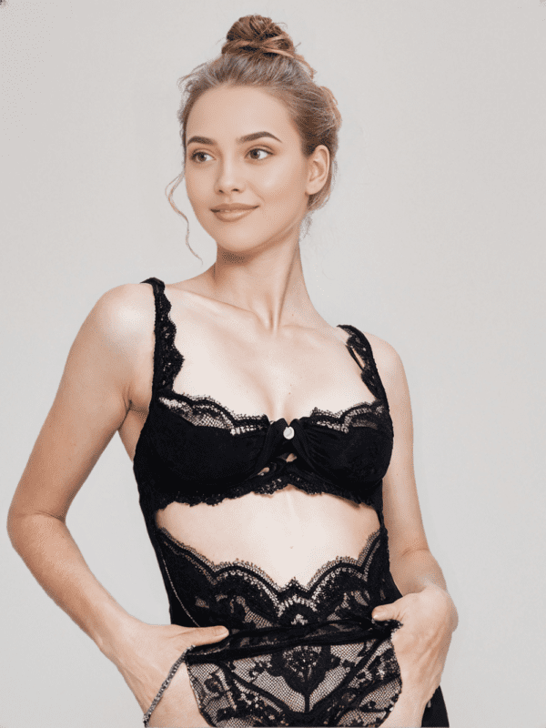 Osez rêver, body balconnet en dentelle rehaussant – Image 3